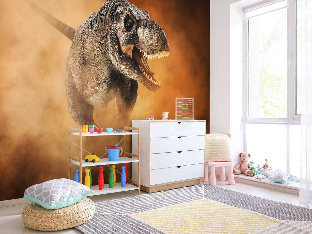 Tyrannosaurus går gjennom røyken