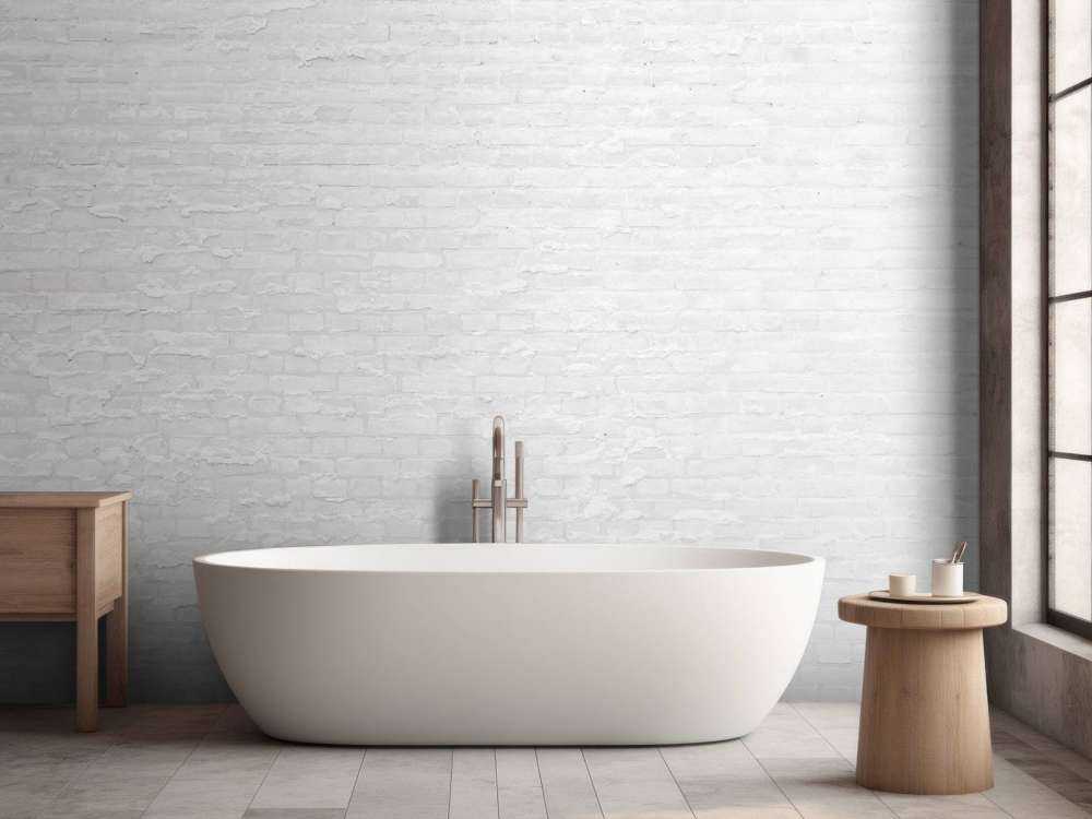 Hvit murstein med sement