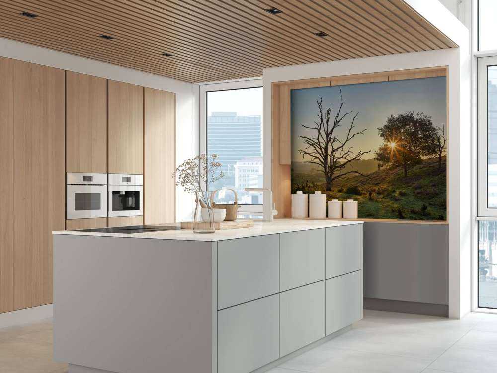 Oppgående sol på heia