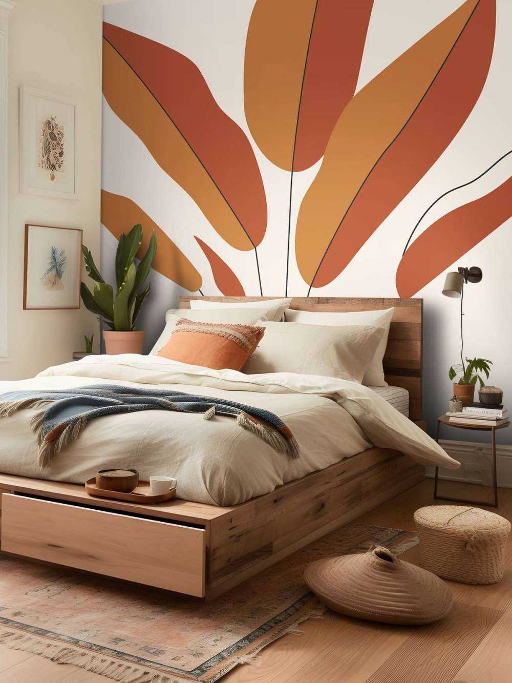 Minimalistisk rød plante