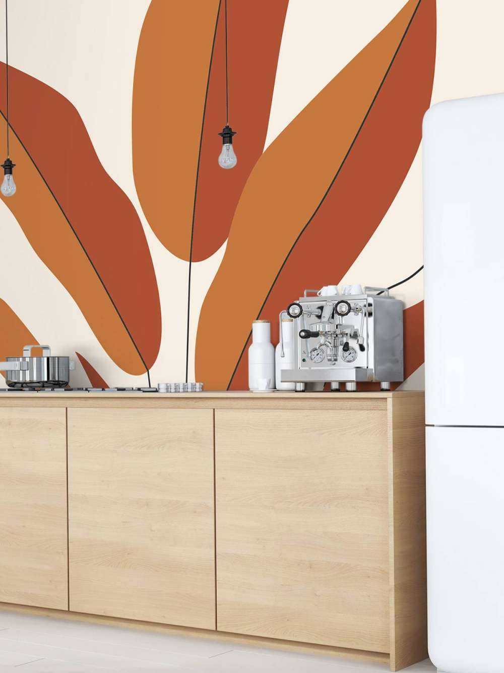 Minimalistisk rød plante