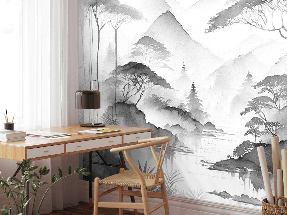 Fjellsjø i Tåkete Blekk