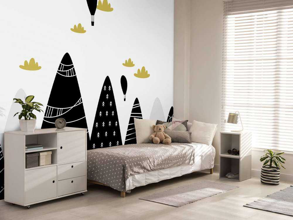 Fjell i svart og hvitt