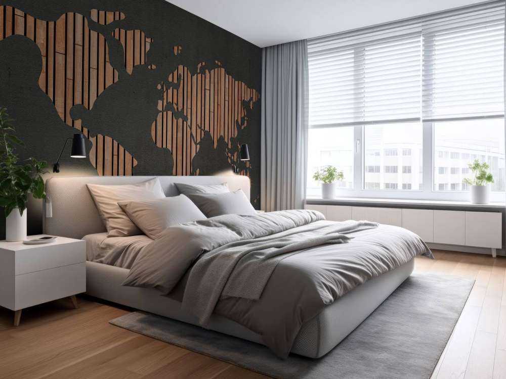 Verdenskart med treplanker