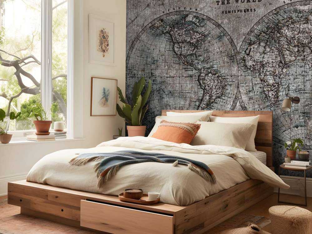 Verdenskart med gråtoner