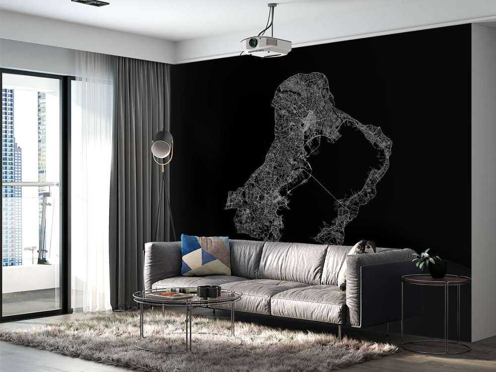 Kart over Tokyo, svart