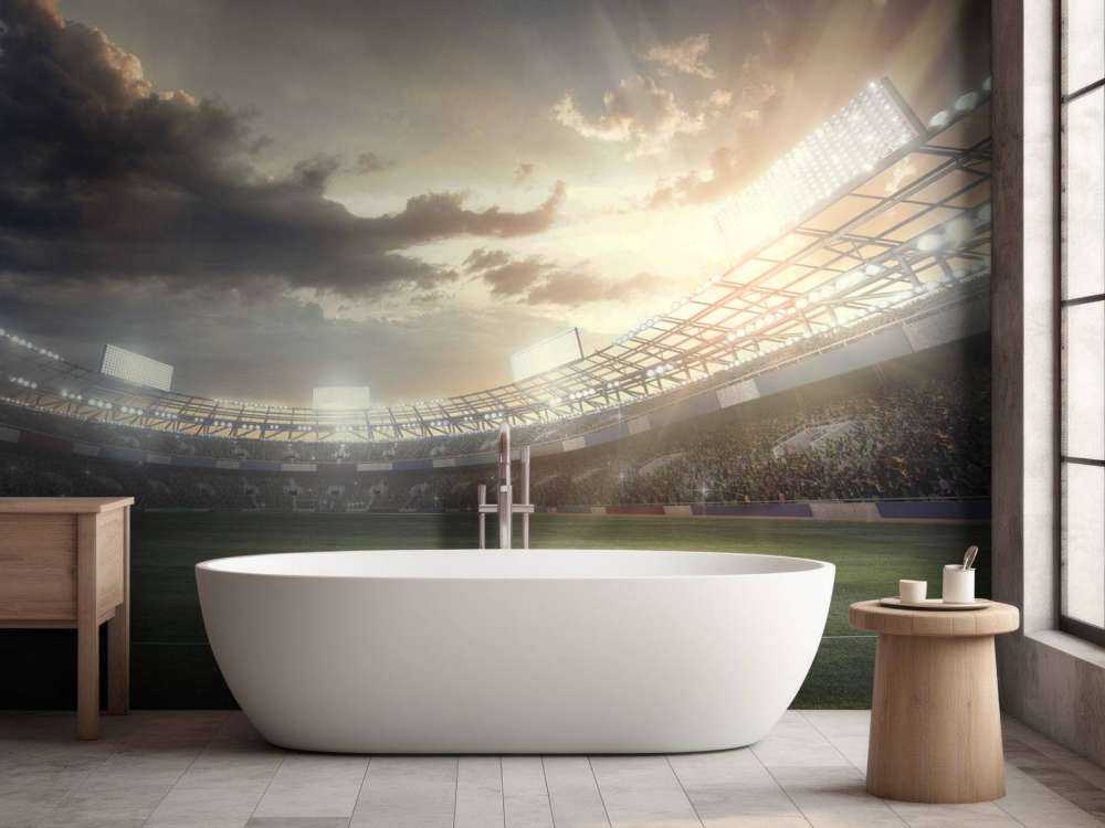 Stadion ved solnedgang