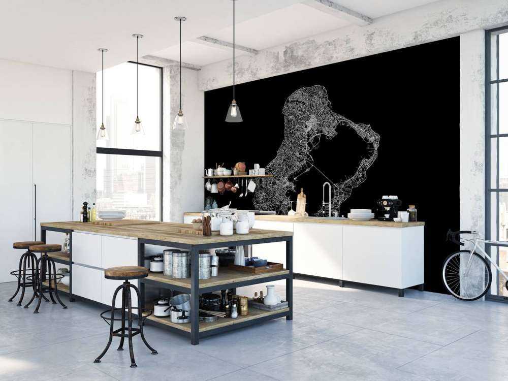 Kart over Tokyo, svart