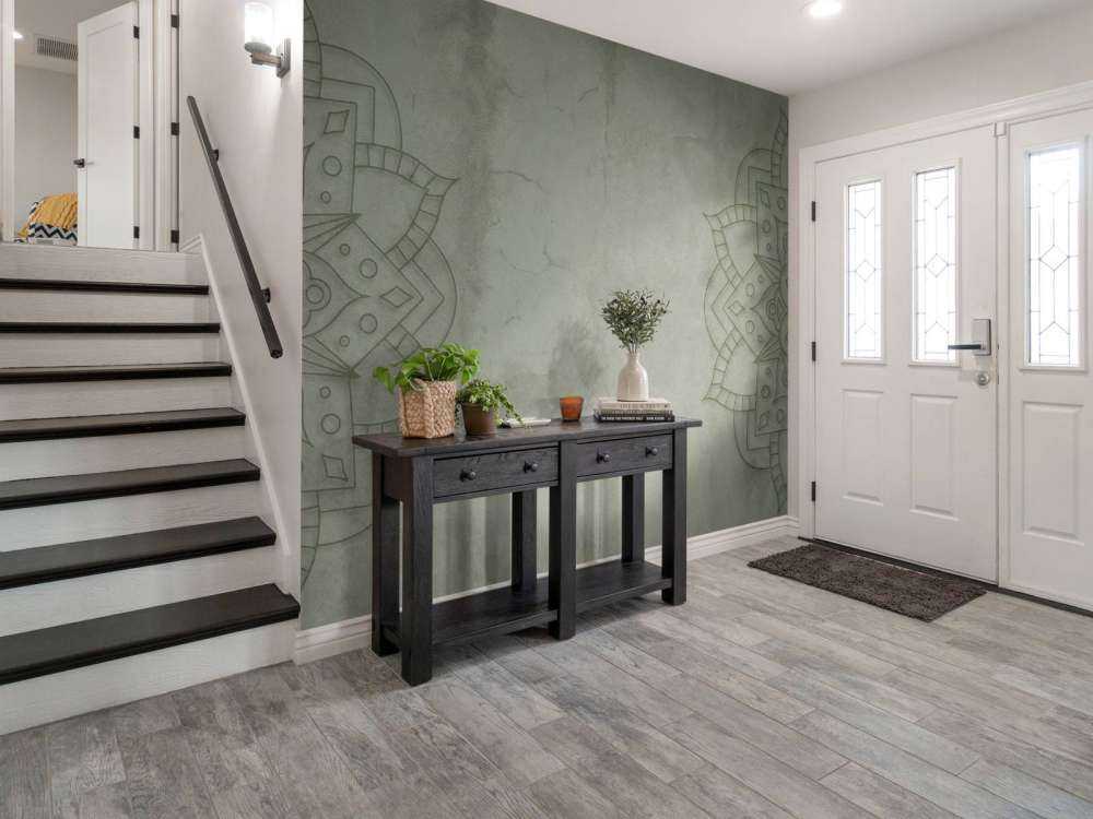 Grønn forvitret mandala