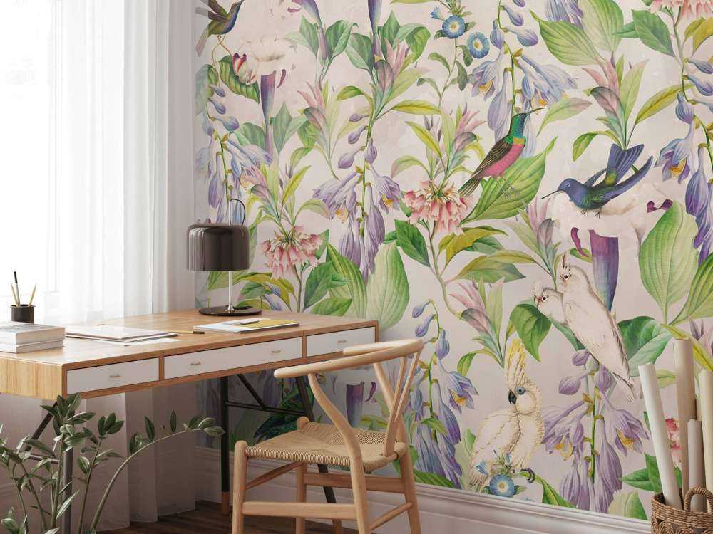 Eterisk Fuglesang Blomstrer - Pastellparadis