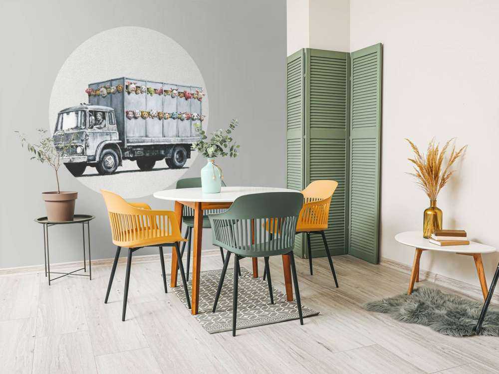 Banksy - Meat truck, concrete