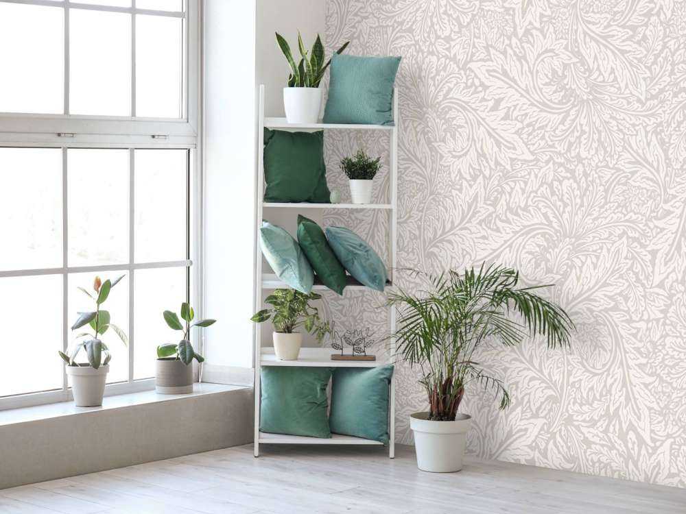 Morris Florals & Leaves - nøytral beige