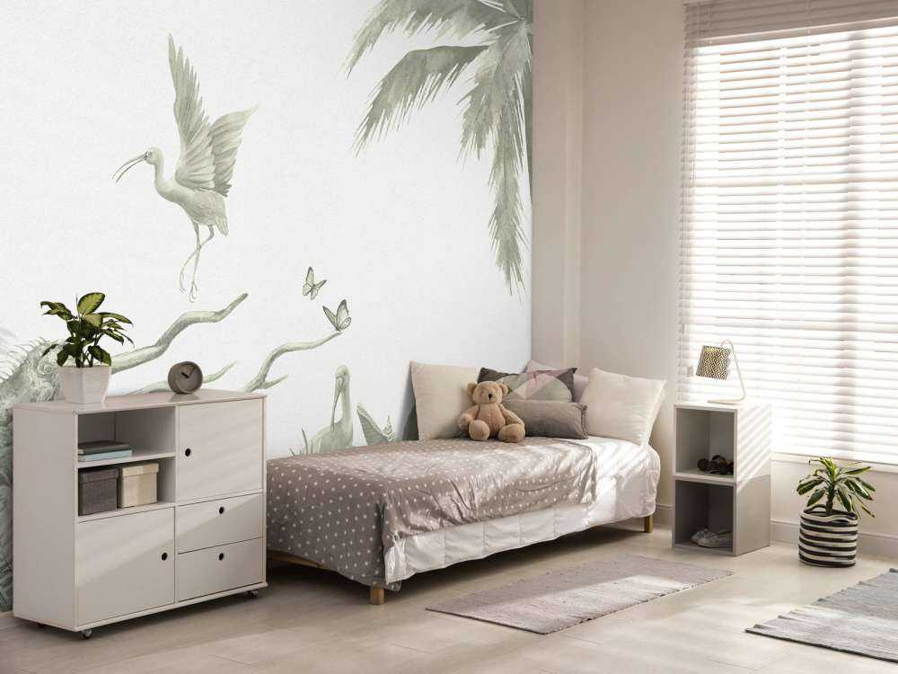 Gren med jungeldyr i grønt