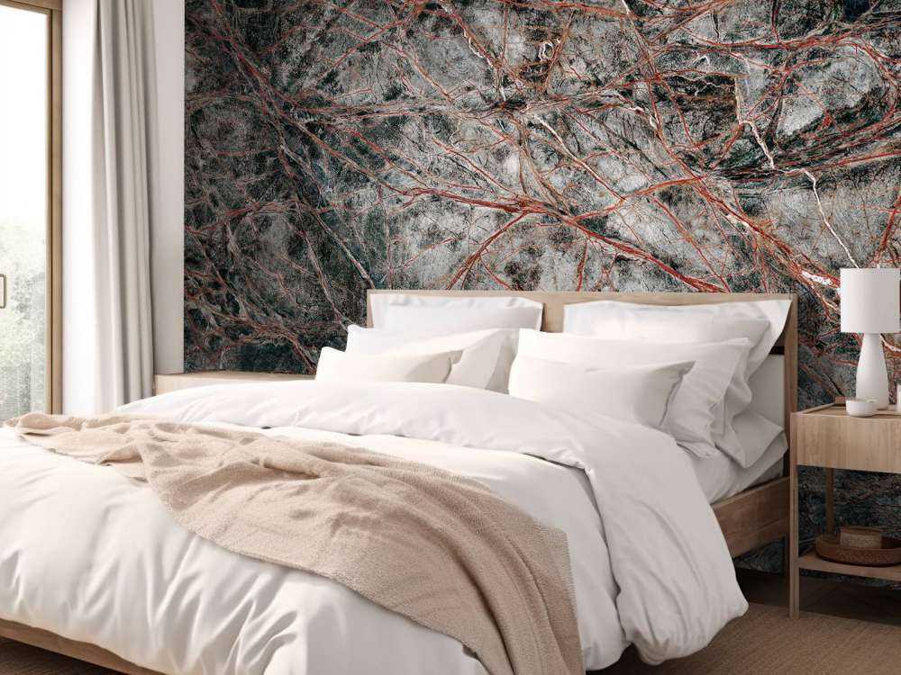 Grå marmor med vakker struktur