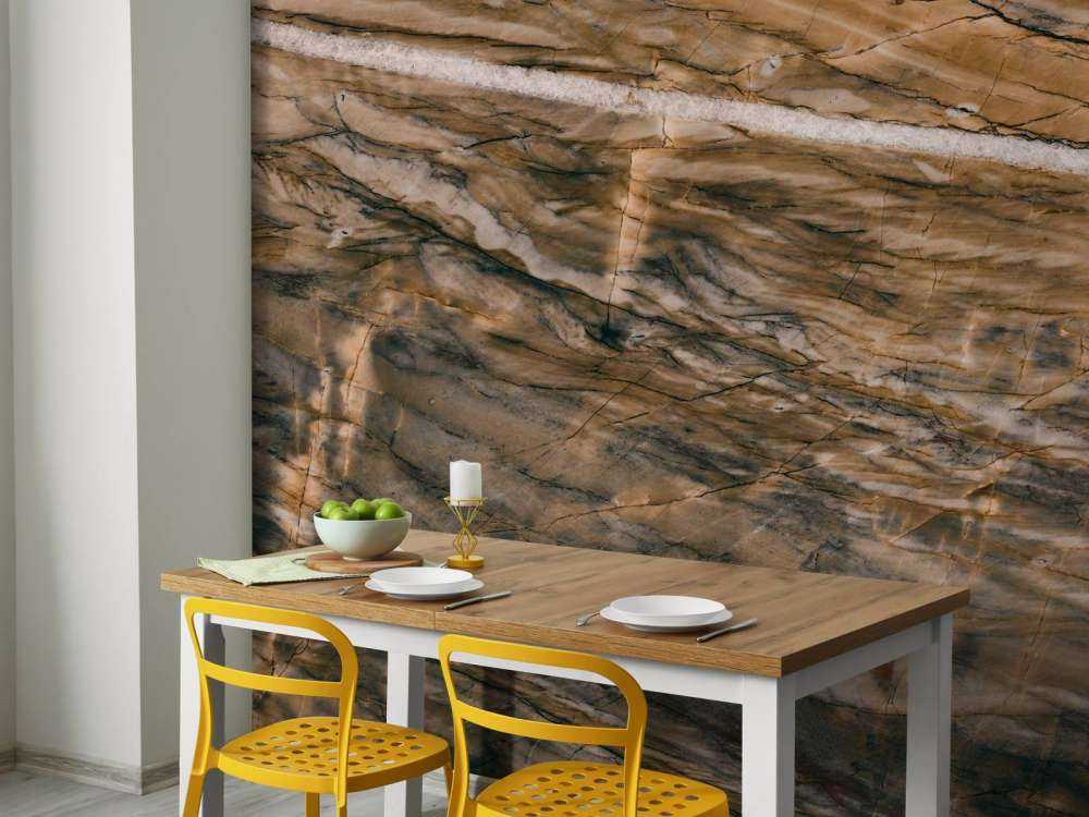 Marmor med gul fargetone