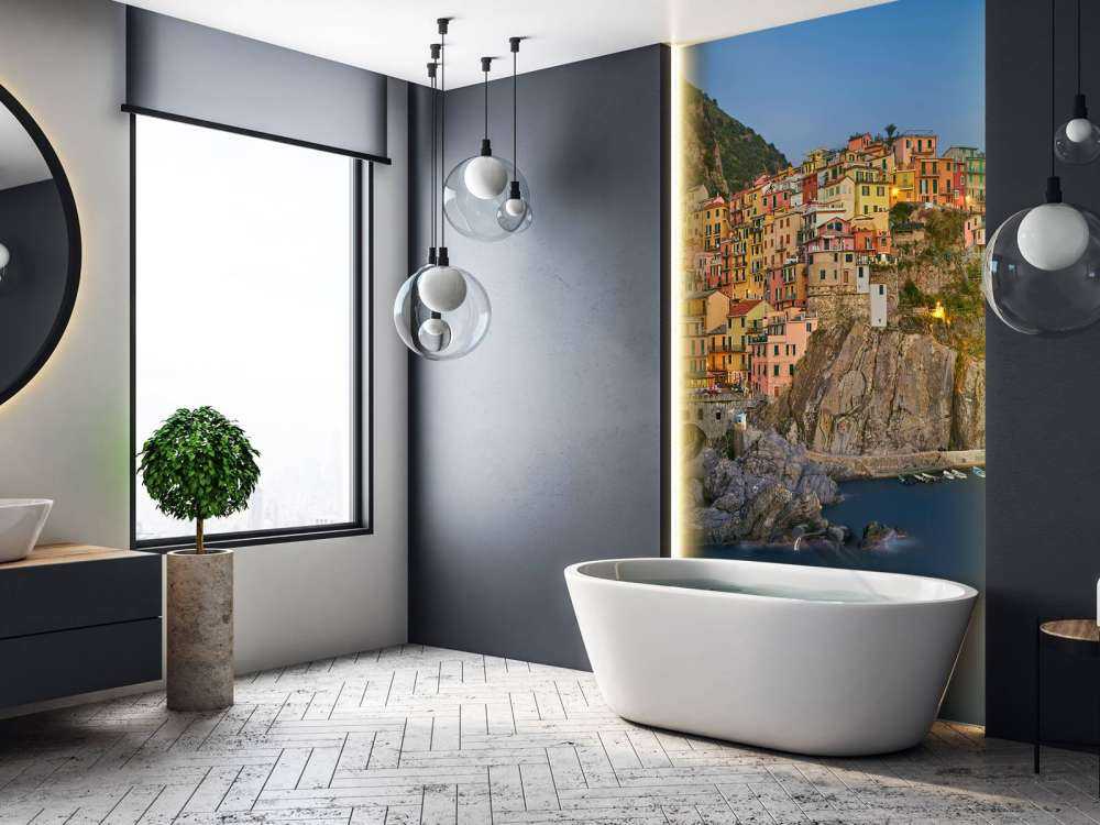 Fargede hus i Italia