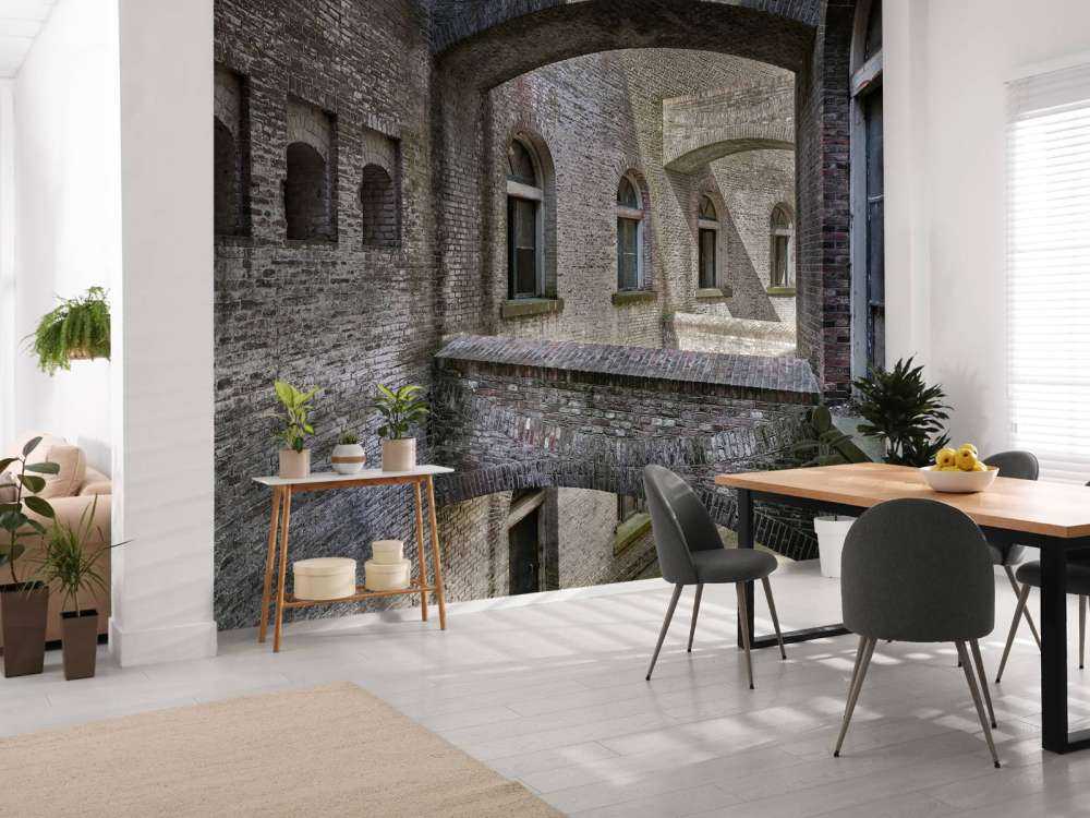 Gammel bygning med buer