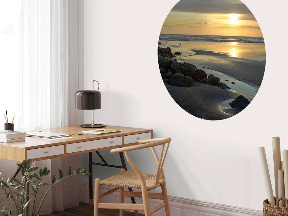 solnedgang på en strand