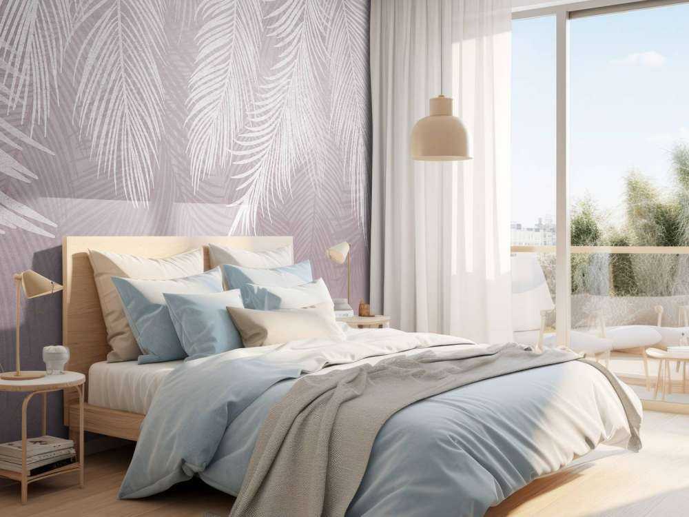 Palmeblader på betong