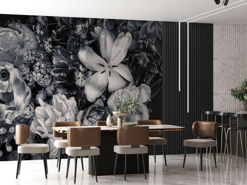 Bukett med forskjellige blomster