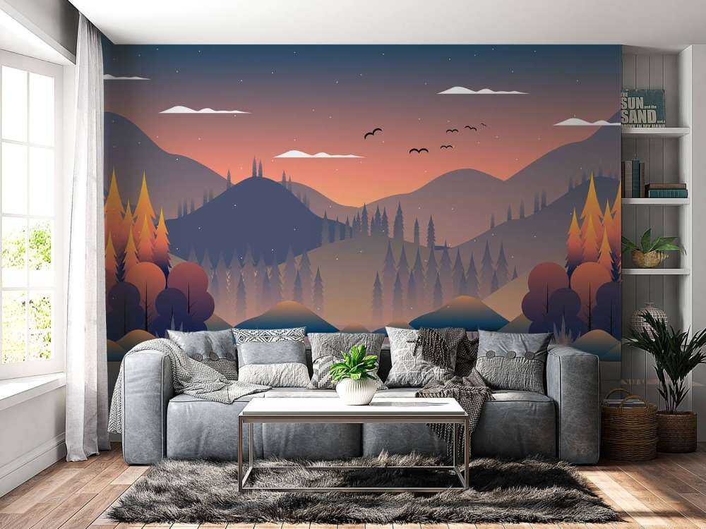 Høst skog illustrasjon