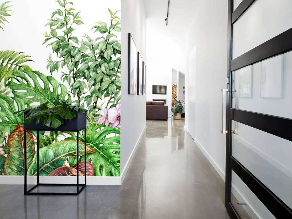 Akvarell tropiske planter