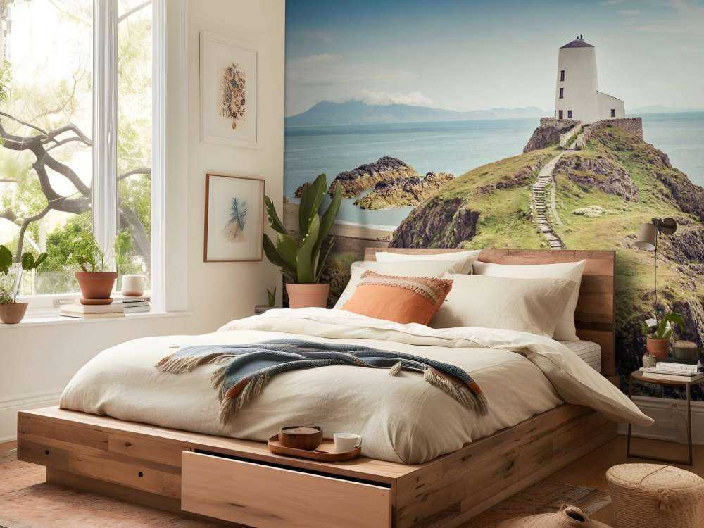 Fyr på et steinete feriested