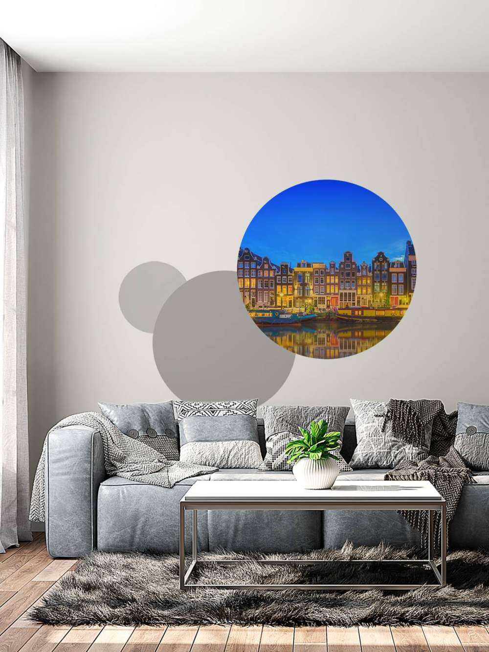 Amsterdam-kanalen om natten