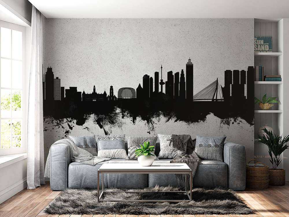 Akvarel skyline, Rotterdam