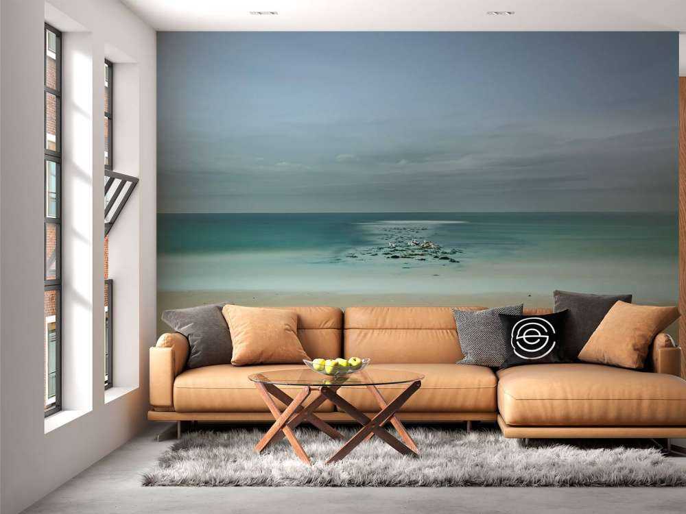 Roligt hav med måger