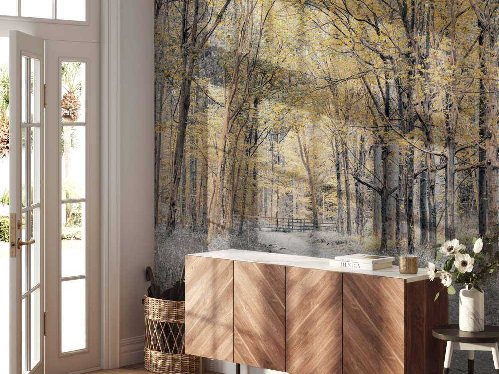 Skovvej i efteråret