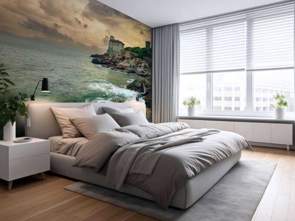 Gammelt slot på kysten