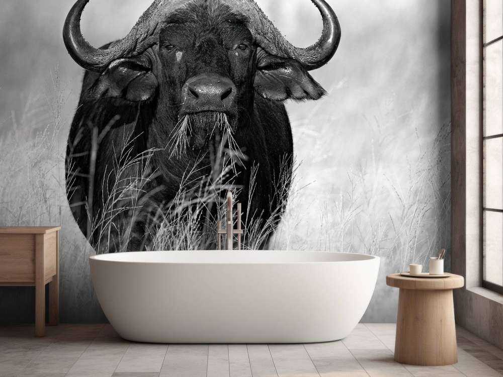 Buffalo i sort og hvid