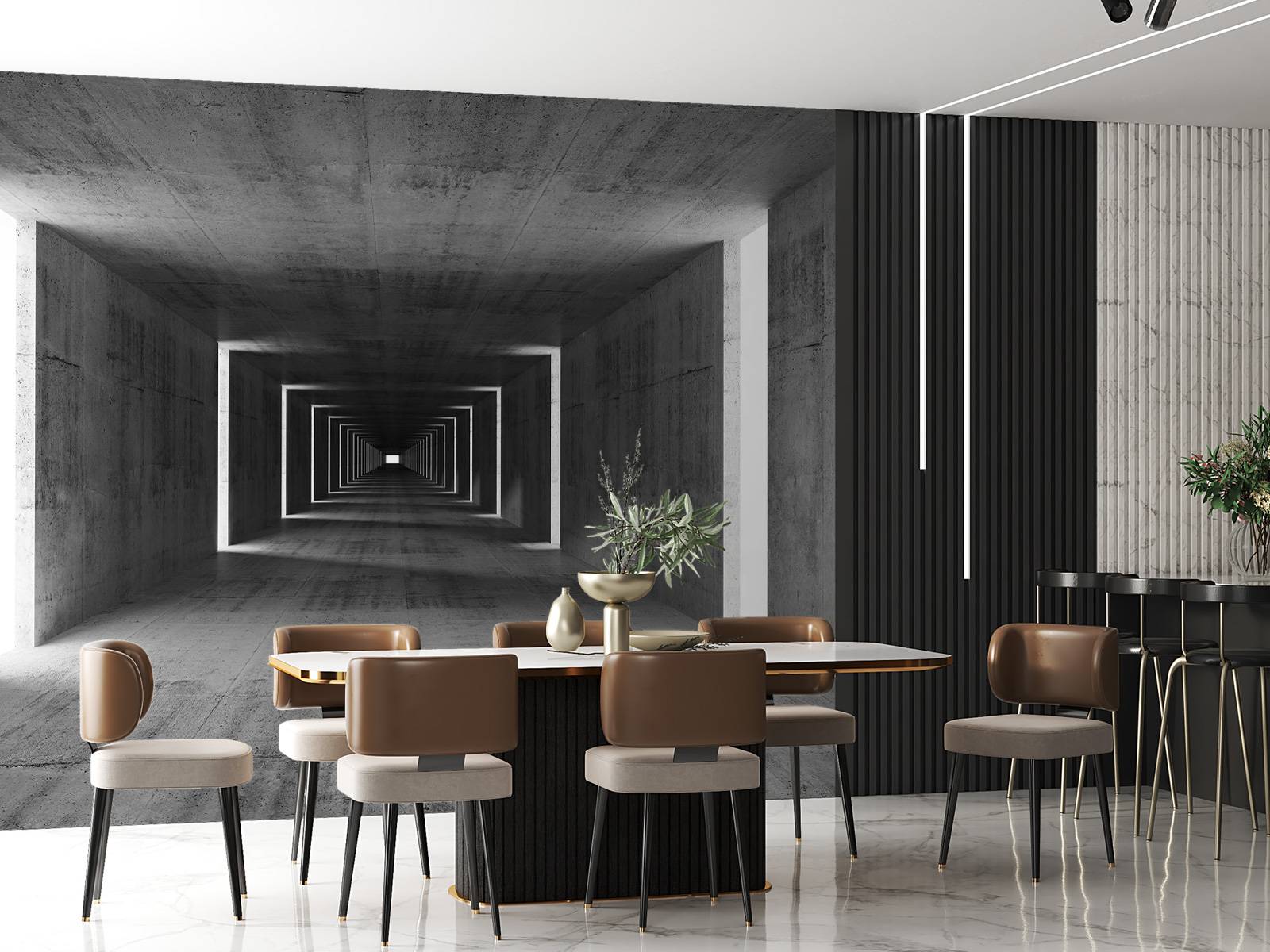 Fototapet - Betontunnel - Fototapet, image size:1600x1200