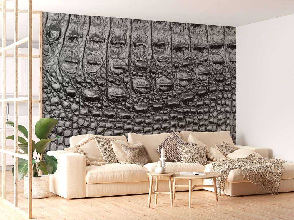 Sort krokodilleskind