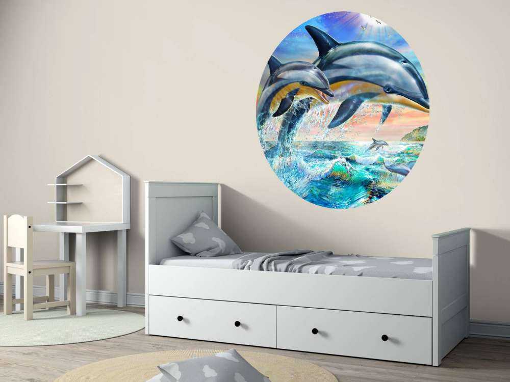 Frazer's Dolphin Mother And Baby