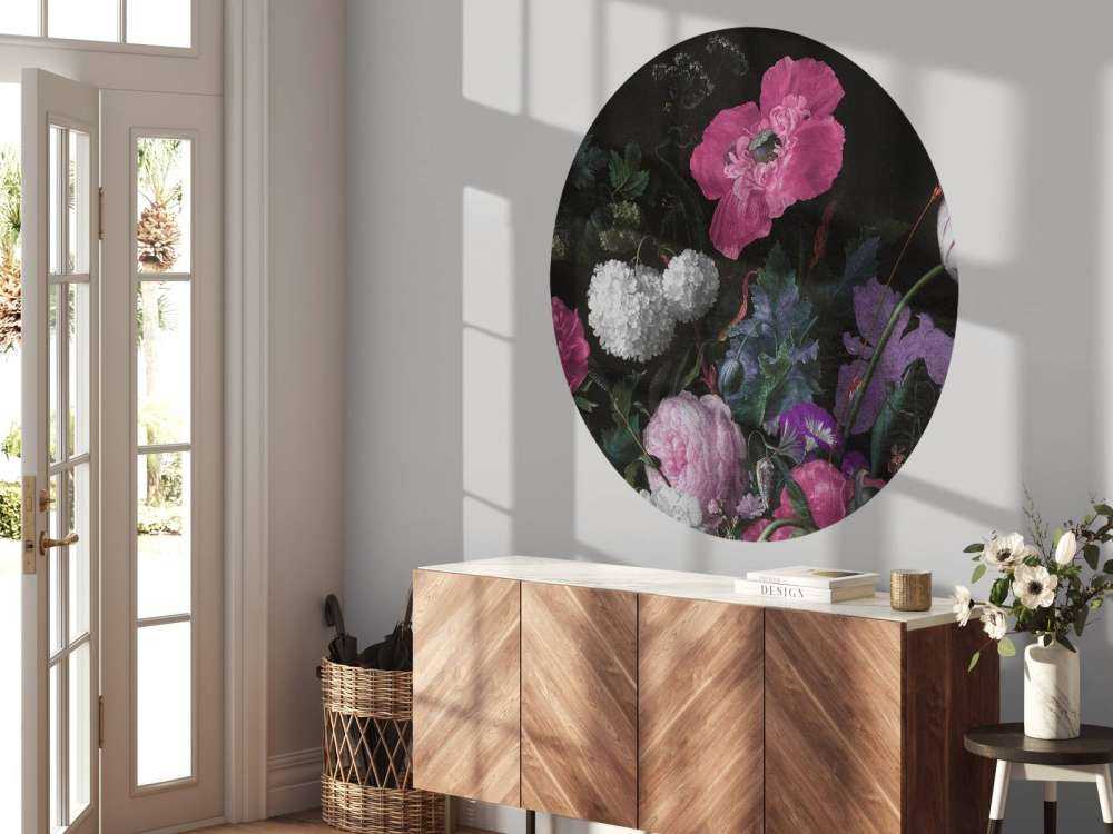 Stilleben med barockblommor - stämningsfull rosa