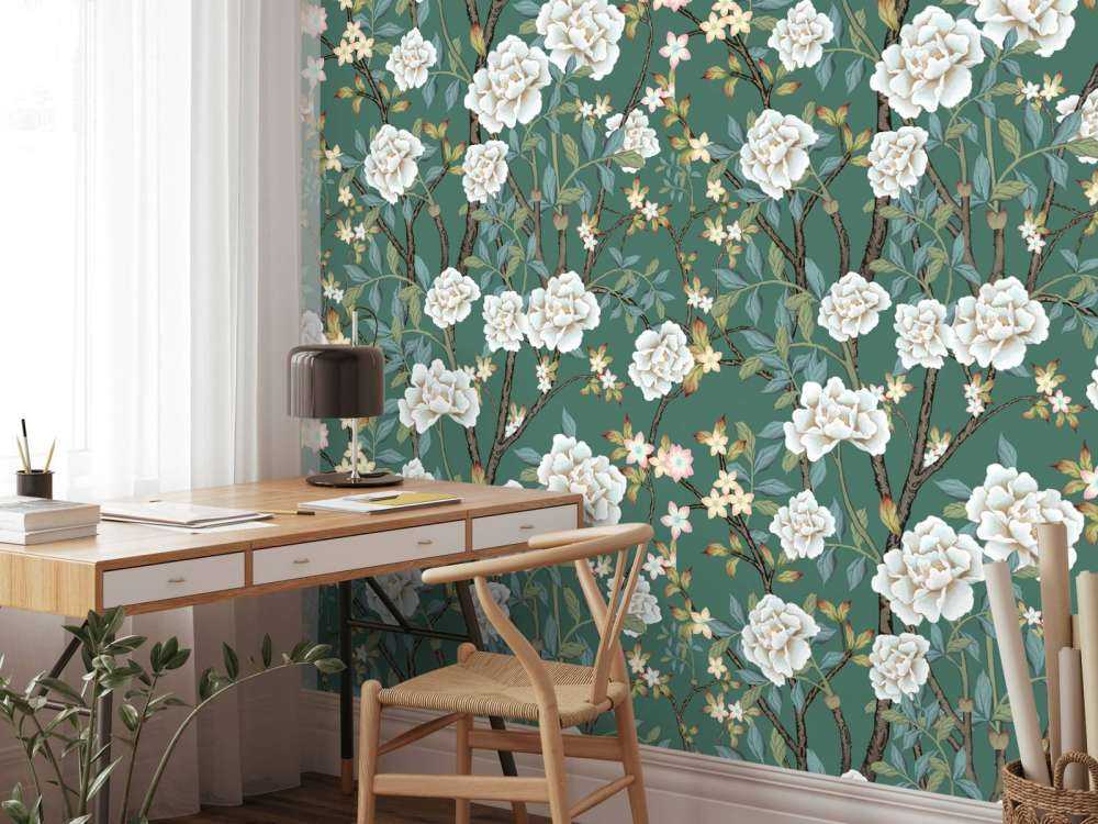 Pioner på grön bakgrund