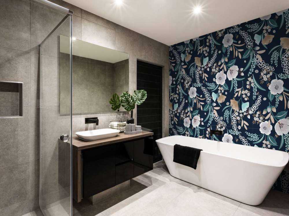 Blomsterträdgård vid midnatt