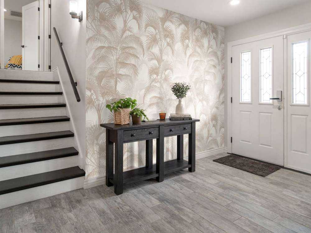 Tropiska vintagepalmer - beige