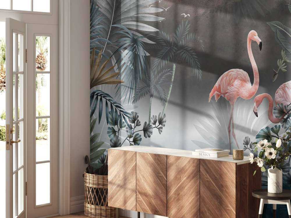 Flamingos på natten