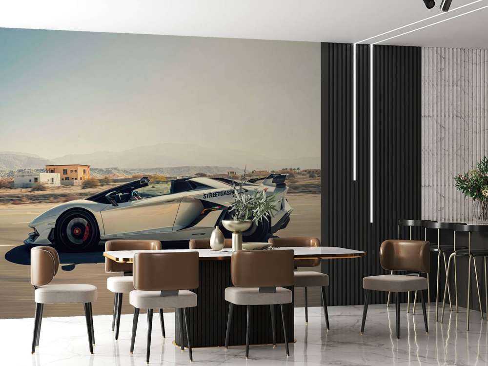 Lamborghini Aventador Roadster i öknen