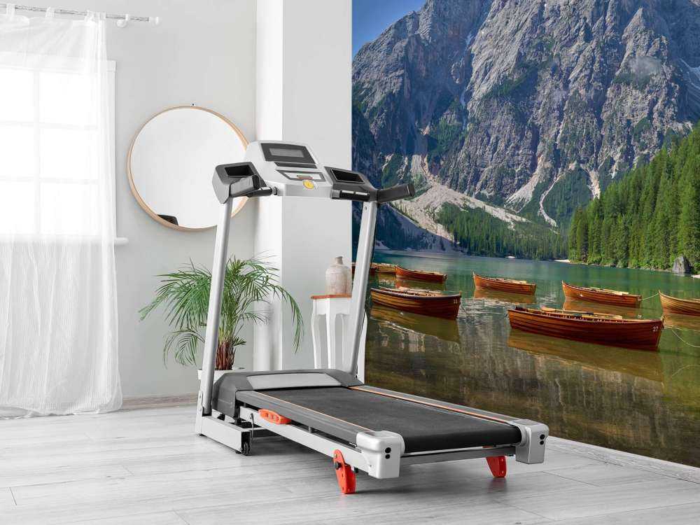 Träbåtar i en bergssjö