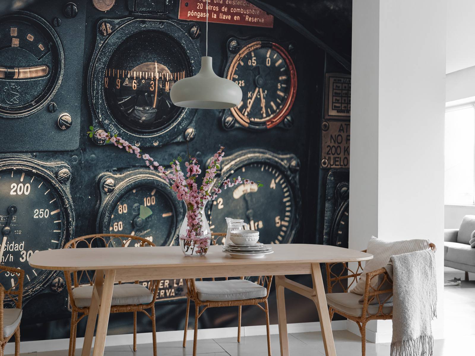 Vintage cockpit detalj