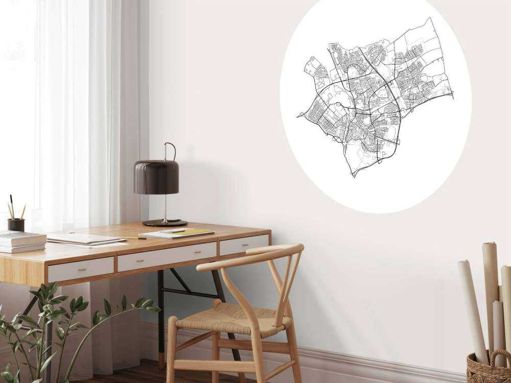 Karta över Den Bosch, vit