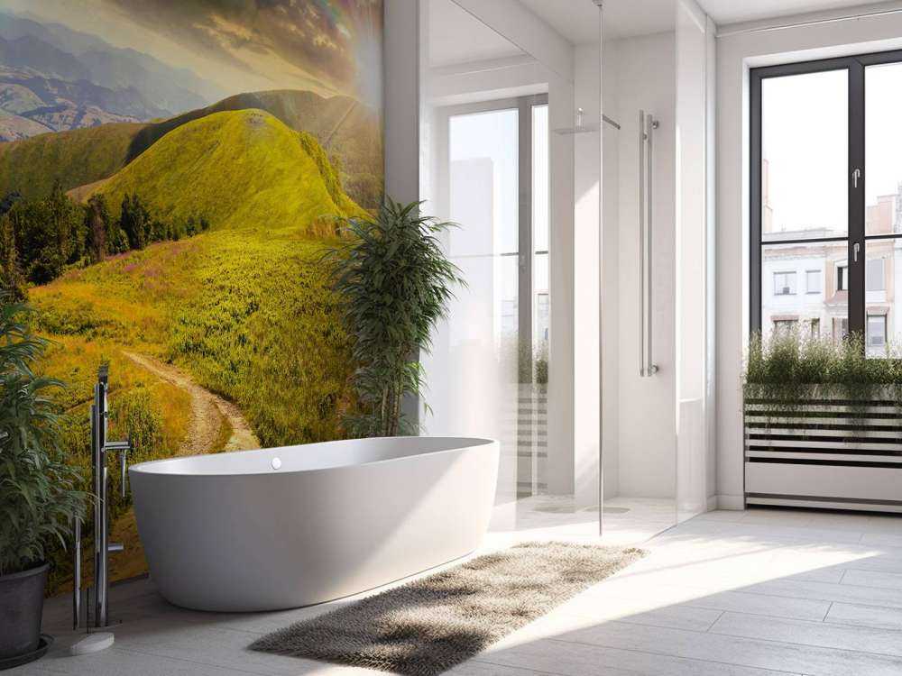 Bjerge ved solnedgang