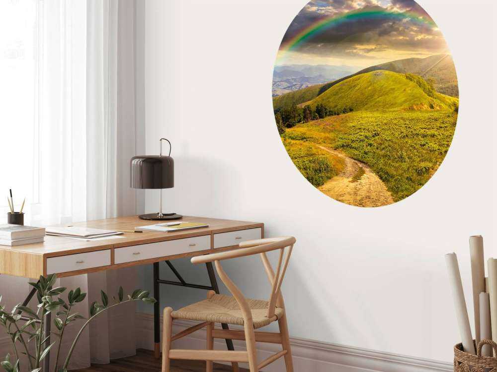 Bjerge ved solnedgang