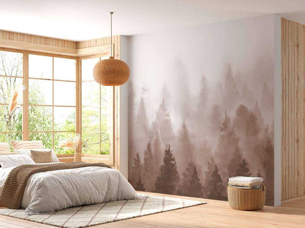 Skov lavet med akvarelfarve