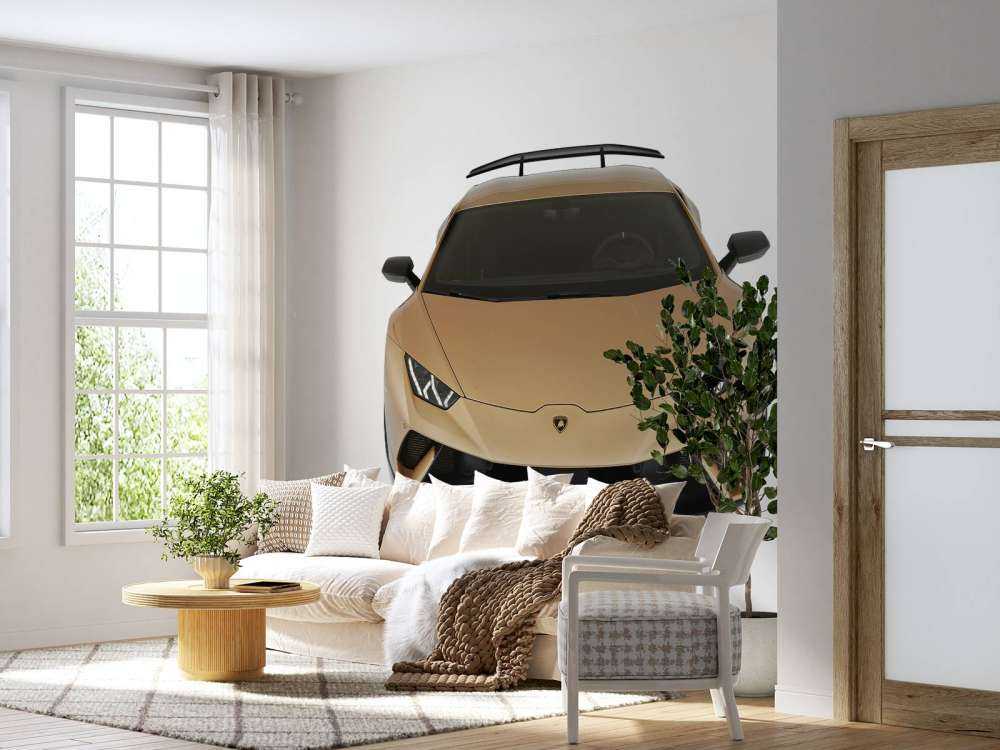 Lamborghini Huracan - Front ovenfra, hvid