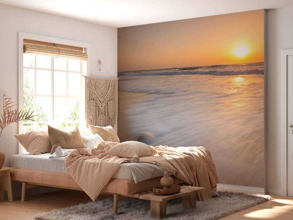 Solnedgang ved stranden